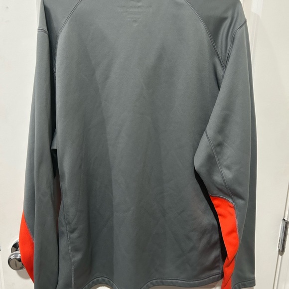 Nike Therma-Fit 3/4 Zip Mens Pullover Grey Orange Mens XL - Picture 2 of 6